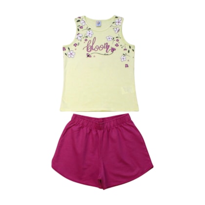 Conjunto Feminino Blusa Estampa Bloom e Shorts 72319 - Alenice 