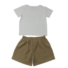 Conjunto Feminino Blusa Estampa California com Glitter e Shorts 27421 - Two Colors