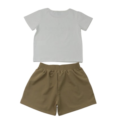 Conjunto Feminino Blusa Estampa California com Glitter e Shorts 27421 - Two Colors