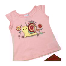 Conjunto Feminino Blusa Estampa Caracol e Shorts 18361 - Teddy