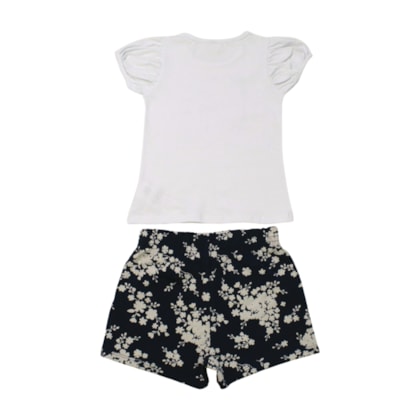 Conjunto Feminino Blusa Estampa Casas e Shorts 21651 - Glinny
