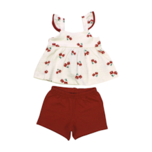 Conjunto Feminino Blusa Estampa Cereja e Shorts 46145 - Alakazoo 