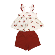 Conjunto Feminino Blusa Estampa Cereja e Shorts 46145 - Alakazoo 