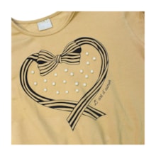 Conjunto Feminino Blusa Estampa Coração e Shorts Saia 2001046 - Milon