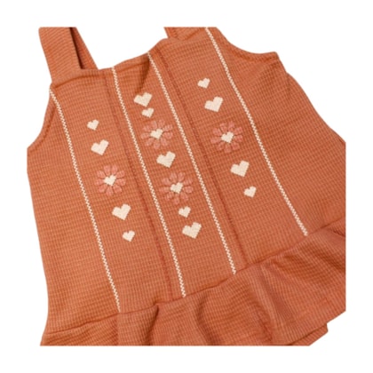 Conjunto Feminino Blusa Estampa Corações e Shorts Tecido 37109 - Angerô  