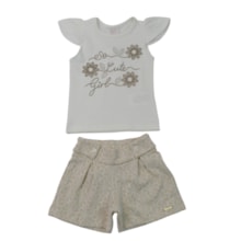 Conjunto Feminino Blusa Estampa Cute e Shorts Jacquard 18819 - Teddy