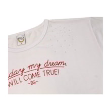 Conjunto Feminino Blusa Estampa Dream e Saia Moletinho 43762 - Boca Grande