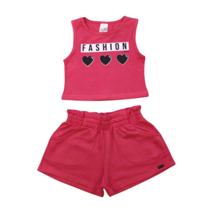 Conjunto Feminino Blusa Estampa Fashion e Shorts Tecido 07867 - Soletex 