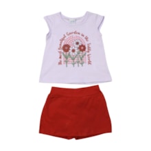Conjunto Feminino Blusa Estampa Flores e Shorts 18366 - Teddy