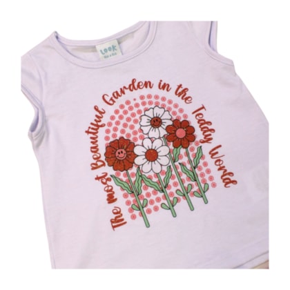 Conjunto Feminino Blusa Estampa Flores e Shorts 18366 - Teddy