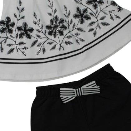 Conjunto Feminino Blusa Estampa Flores e Shorts 2001738 - Milon