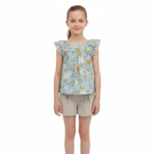 Conjunto Feminino Blusa Estampa Flores e Shorts 2001742 - Milon