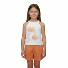 Conjunto Feminino Blusa Estampa Flores e Shorts Moletinho 46199 - kely kety