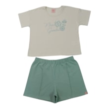 Conjunto Feminino Blusa Estampa Garden e Shorts 46198 - Kely Kety