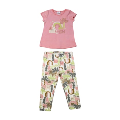 Conjunto Feminino Blusa Estampa Happy Day e Legging 26582 - Brandili  