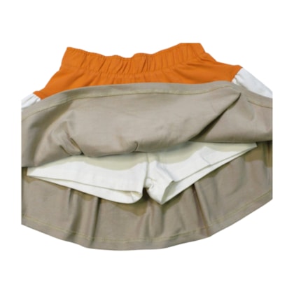 Conjunto Feminino Blusa Estampa Play Ful e Saia com Babado 43766 - Boca Grande