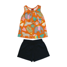 Conjunto Feminino Blusa Estampa Safari e Shorts 1000200 - Kyly 