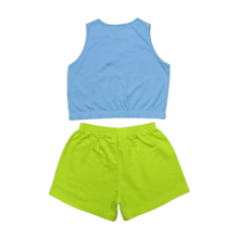 Conjunto Feminino Blusa Estampa Sun e Shorts Moletinho 57163 - Kamylus 