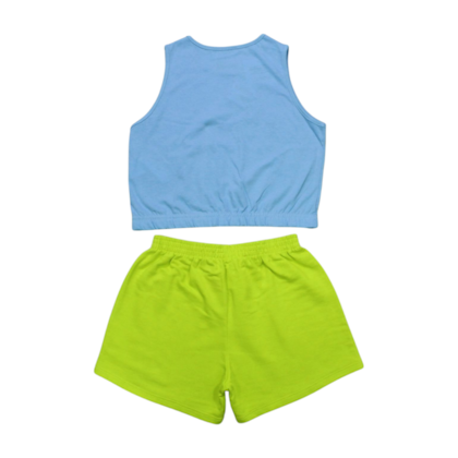 Conjunto Feminino Blusa Estampa Sun e Shorts Moletinho 57163 - Kamylus 