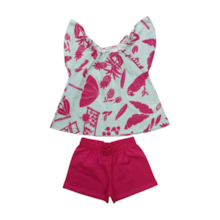 Conjunto Feminino Blusa Estampada e Shorts 1000231 - Kyly 