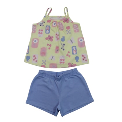 Conjunto Feminino Blusa Estampada e Shorts 27223 - Brandili