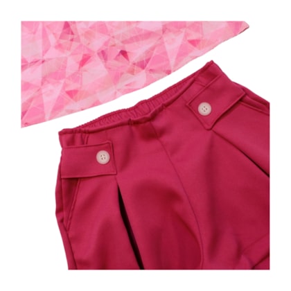 Conjunto Feminino Blusa Estampada e Shorts 8328 - Pokotinha 