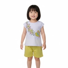 Conjunto Feminino Blusa Estampada Flores e Shorts 18925 - Teddy