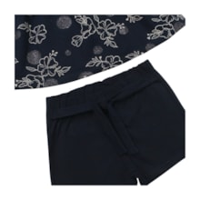 Conjunto Feminino Blusa Estampada Flores e Shorts 25138 - Rollu