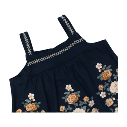 Conjunto Feminino Blusa Estampada Flores e Shorts Moletinho 2001018 - Milon  