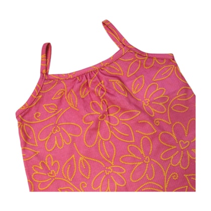 Conjunto Feminino Blusa Estampada Flores e Shorts Moletinho 26659 - Brandili