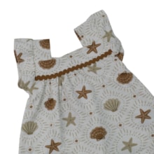 Conjunto Feminino Blusa Estampada Fundo do Mar e Shorts A0348 - Alakazoo