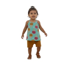 Conjunto Feminino Blusa Estampada Sorvete e Shorts 1001774 - Kyly