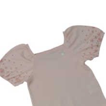 Conjunto Feminino Blusa Flores e Saia Plissada - 37443 - Angerô