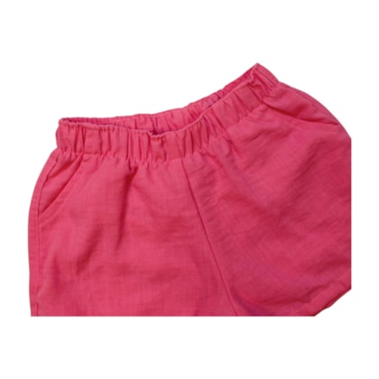 Conjunto Feminino Blusa Flores Shorts Tecido - 1538 - Le Petit