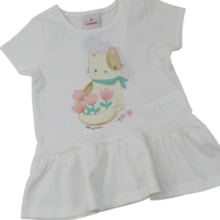 Conjunto Feminino Blusa Gato e Bermuda Estampada  27141 - Brandili