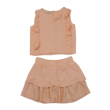 Conjunto Feminino Blusa Laço e Saia Tecido 2284A - Carol e Dani