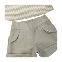 Conjunto Feminino Blusa Laço e Shorts Linho 2137 - Carol e Dani  