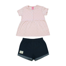 Conjunto Feminino Blusa Laise e Shorts Jeans 53703 - Kamylus 