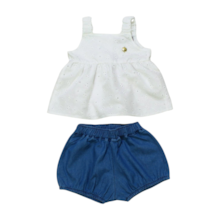 Conjunto Feminino Blusa Lesi  e Shorts Jeans 22122 - Alekids   