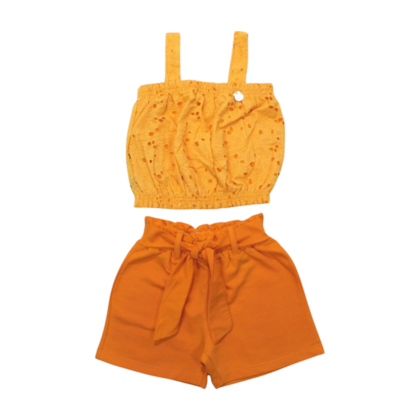 Conjunto Feminino Blusa Lesi e Shorts Moletinho 27813 - Angerô 