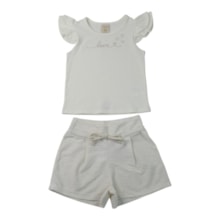 Conjunto Feminino Blusa Love e Shorts 37490 - Angerô