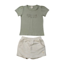 Conjunto Feminino Blusa More e Shorts Saia Moletinho 11993 - Tiny Joy  