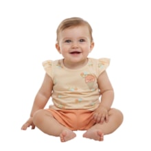 Conjunto Feminino Blusa Sorvete e Shorts Moletinho - 27389 - Brandili