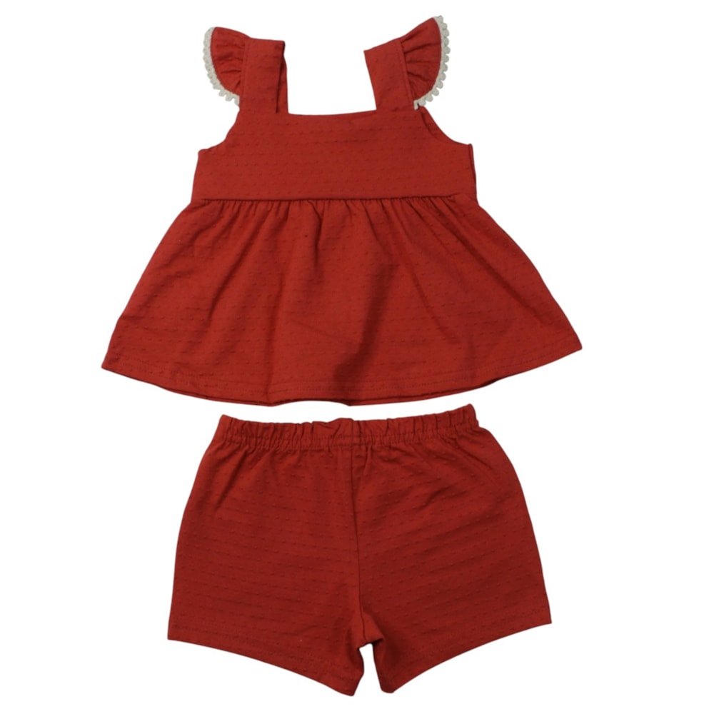 Conjunto Feminino Blusa Strass e Shorts A5353  - Alakazoo