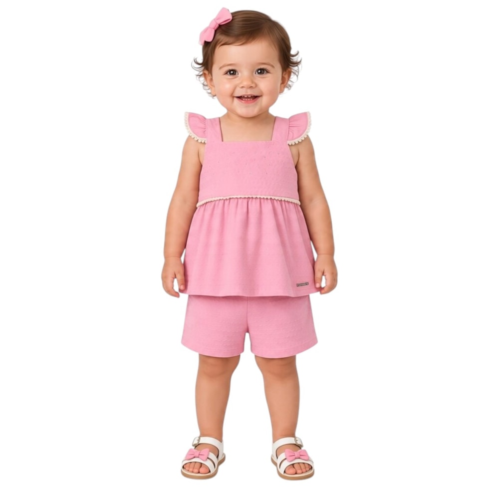 Conjunto Feminino Blusa Strass e Shorts A5353  - Alakazoo