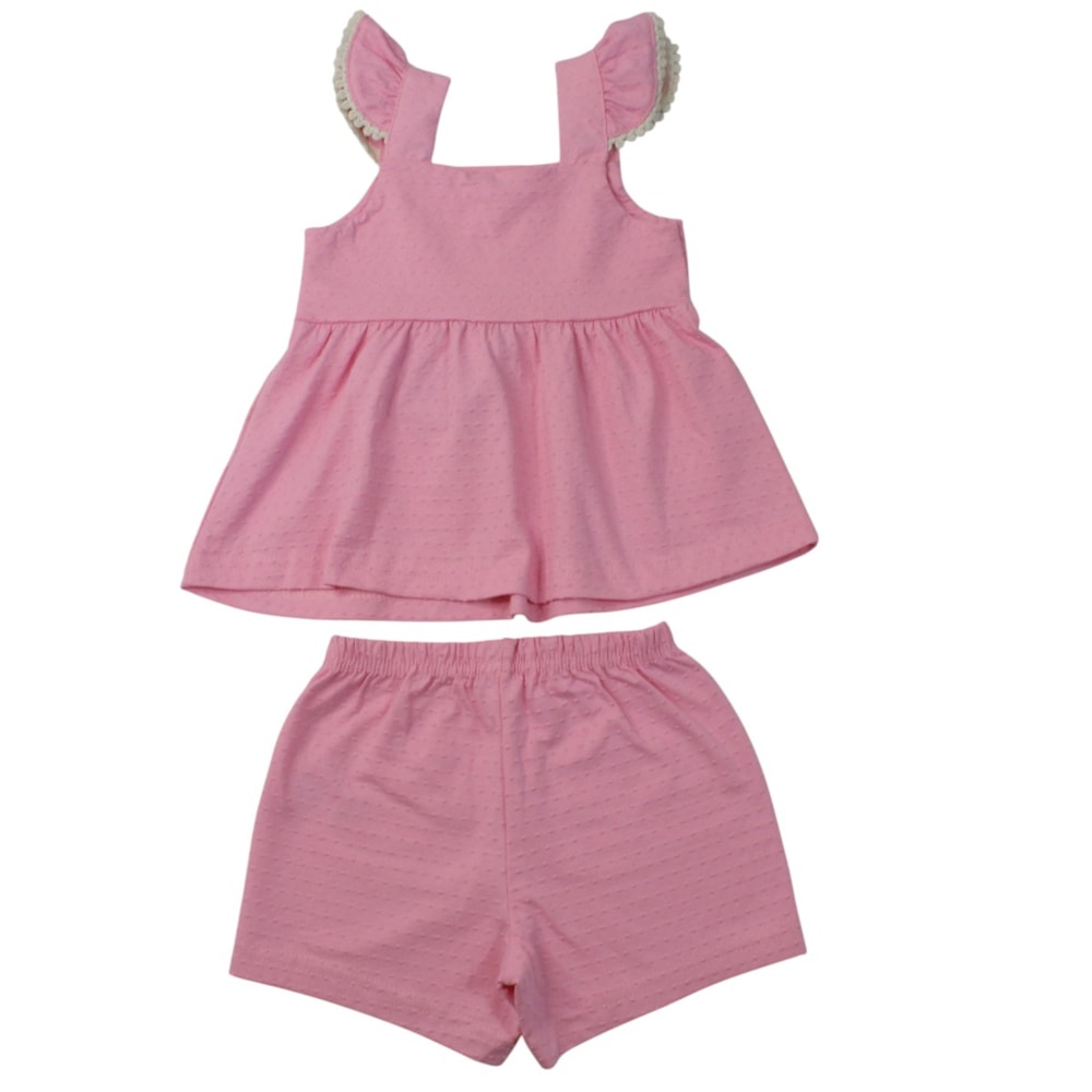 Conjunto Feminino Blusa Strass e Shorts A5353  - Alakazoo