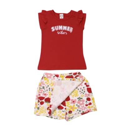 Conjunto Feminino Blusa Summer e Shorts 17230 - Boca Grande