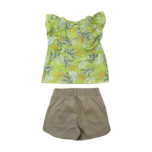 Conjunto Feminino Blusa Tecido Estampada Folhas e Shorts Tecido 04088 - Dila 