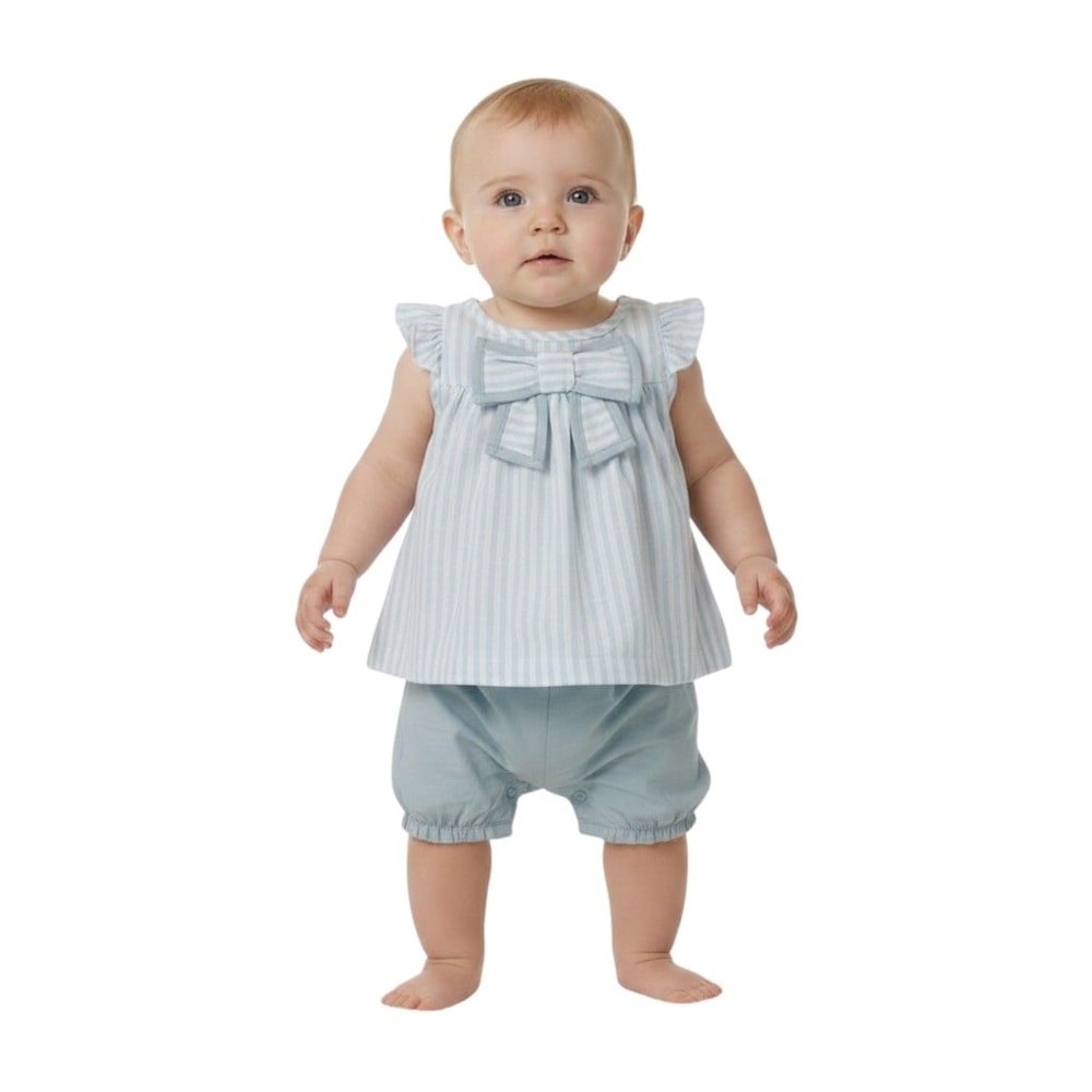 Conjunto Feminino Blusa Tecido Listrada e Shorts 2001846 - Milon