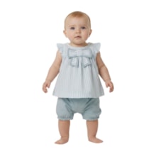 Conjunto Feminino Blusa Tecido Listrada e Shorts 2001846 - Milon